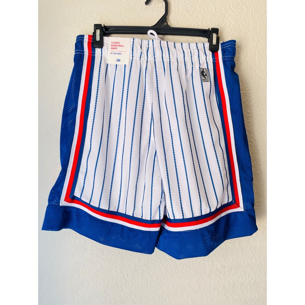 NBA Basketball Shorts Men's M White
Blue Pinstripes All Star Mesh Athletic - Picture 5 of 12